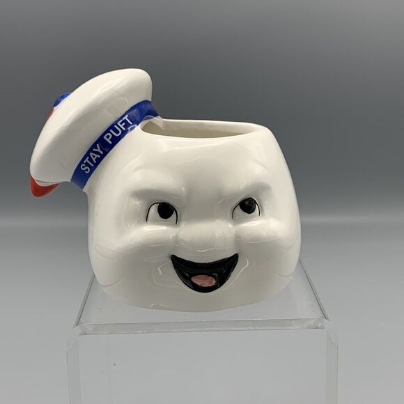 2019 Stay Puft Marshmallow Man Head Planter Figurine Pencil Holder Ghost Busters - Picture 6 of 12
